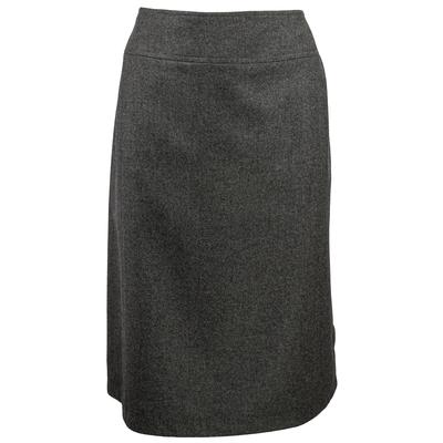Chanel Size 44 Grey Wool Skirt