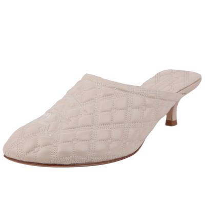 Burberry Size 39 Biege Quilted Leather Heels