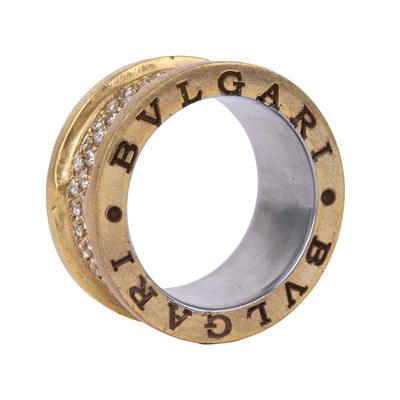 Bvlgari Size 6 Ring Gold + Diamonds