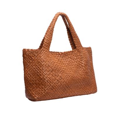 Falor Brown Woven Tote
