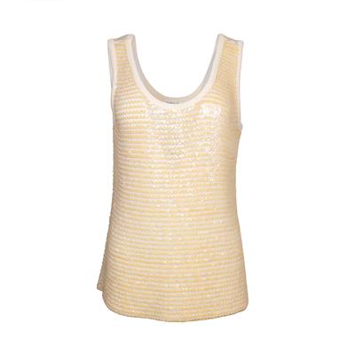 Yves Saint Laurent Yellow Sequin Top