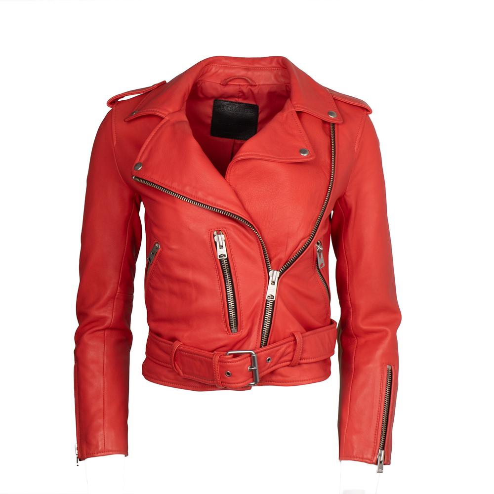 Allsaints Red Size 0 Leather Jacket