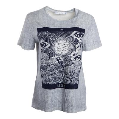 Christian Dior Size Medium Le Soleil Grey Top 