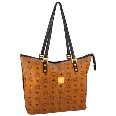 MCM Brown Monogram Tote w/ Pouch