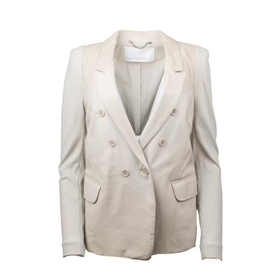 Yigal Azrouel Size 10 Taupe Leather Blazer