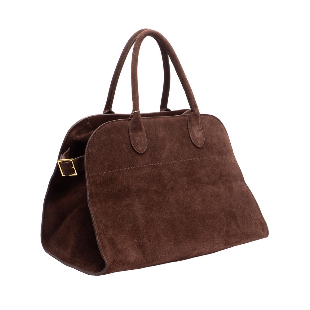 The Row Margaux Brown Suede Tote