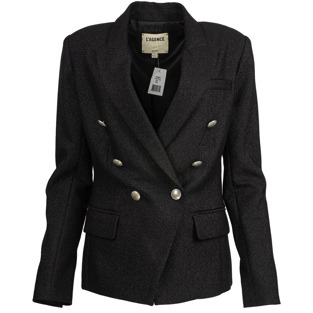L ' Agence Size 6 Black Shimmer Jacket