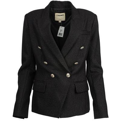 L'Agence Size 6 Black Shimmer Jacket