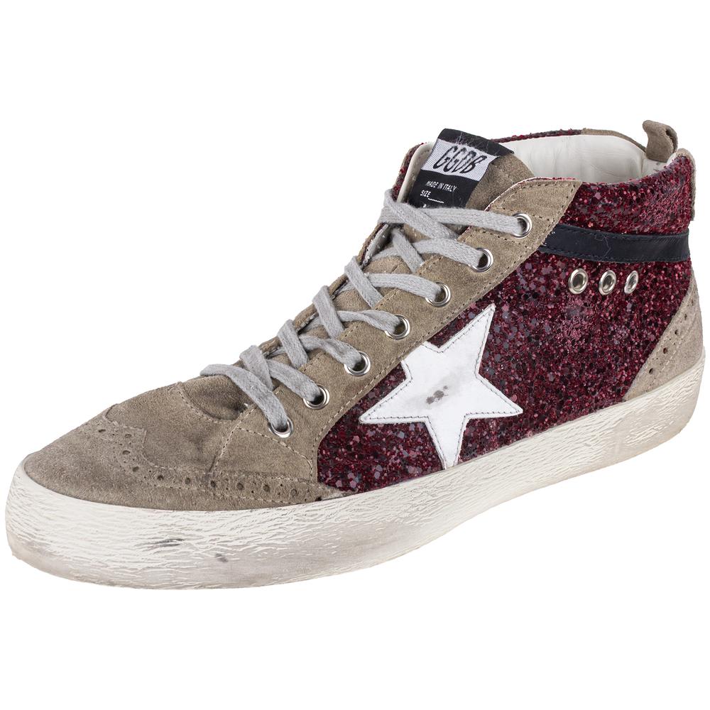 Golden Goose Size 42 Burgundy Midstar Sneakers