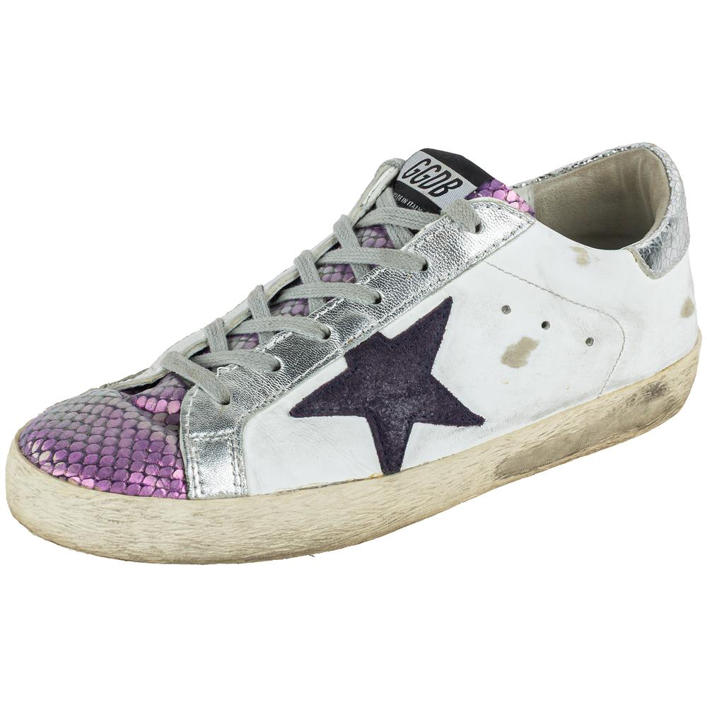 Golden Goose Size 38 White Superstar Sneakers