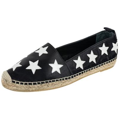 Saint Laurent Size 39.5 Black Star Leather Shoes