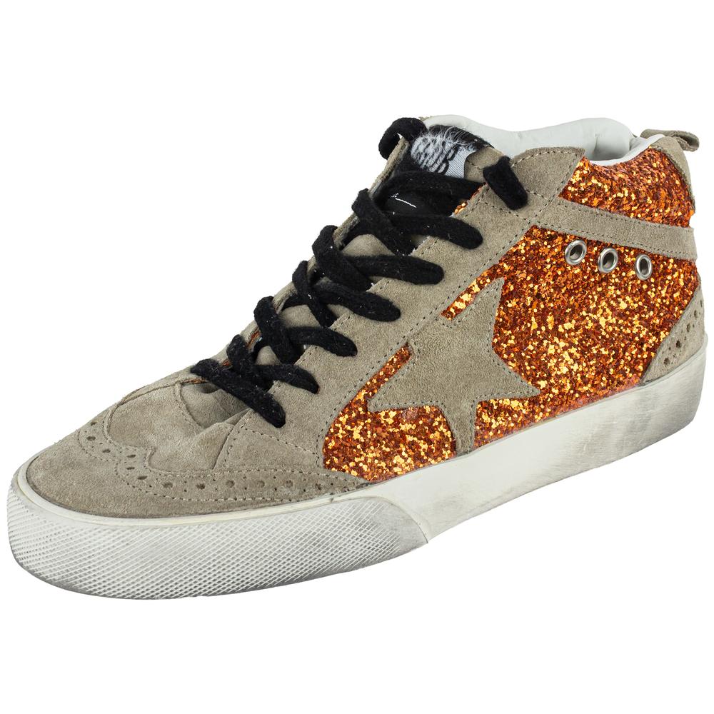 Golden Goose Size 37 Orange Midstar Sneakers