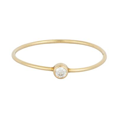 No Label 14K Gold Diamond Ring