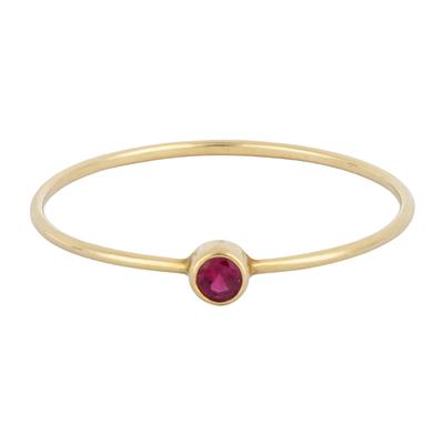No Label 14K Gold Ruby Ring