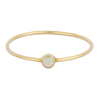 No Label 14K Gold Opal Ring