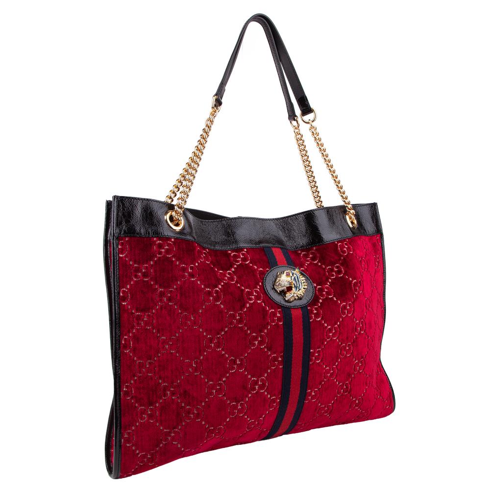 Gucci Red Velvet Tote