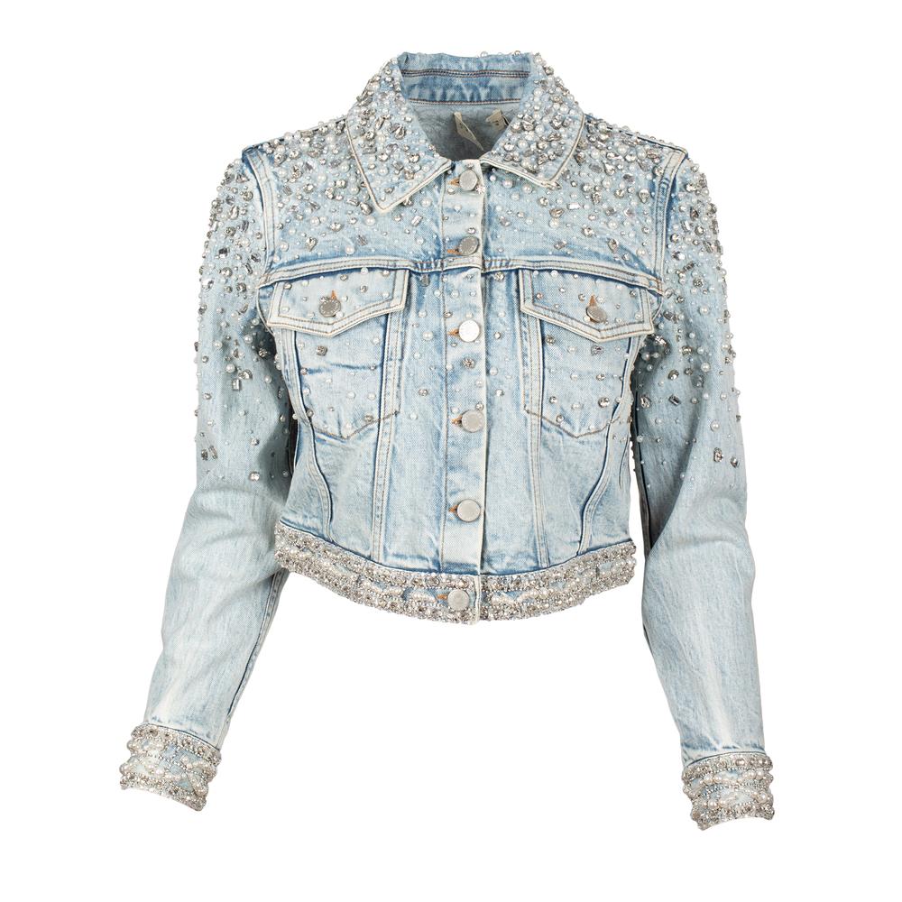 Alice + Olivia Jeans Nelson Size Medium Cropped Jacket