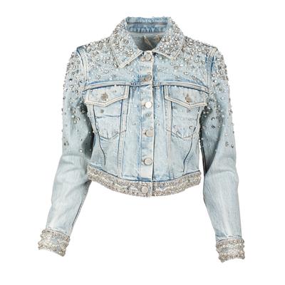  Alice + Olivia Jeans Nelson Size Medium Cropped Jacket