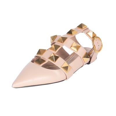 Valentino Roman Stud Ankle-Cuff Size 37 Ballerina Flats