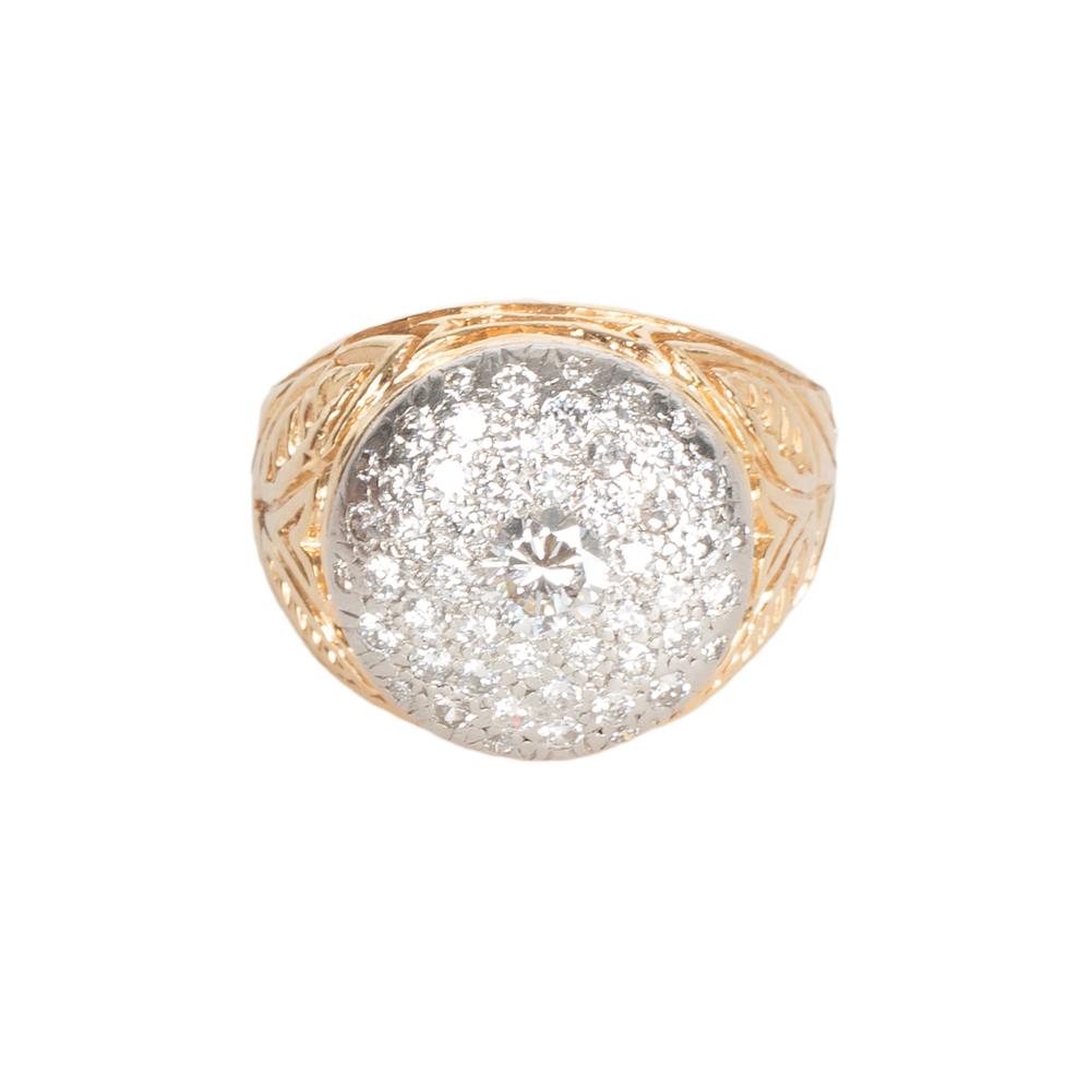 18kyg Kentucky Cluster Diamond Ring