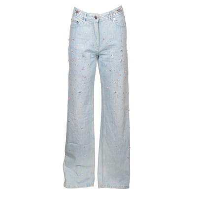 Versace Straight Leg Size 27 Embellished Jeans