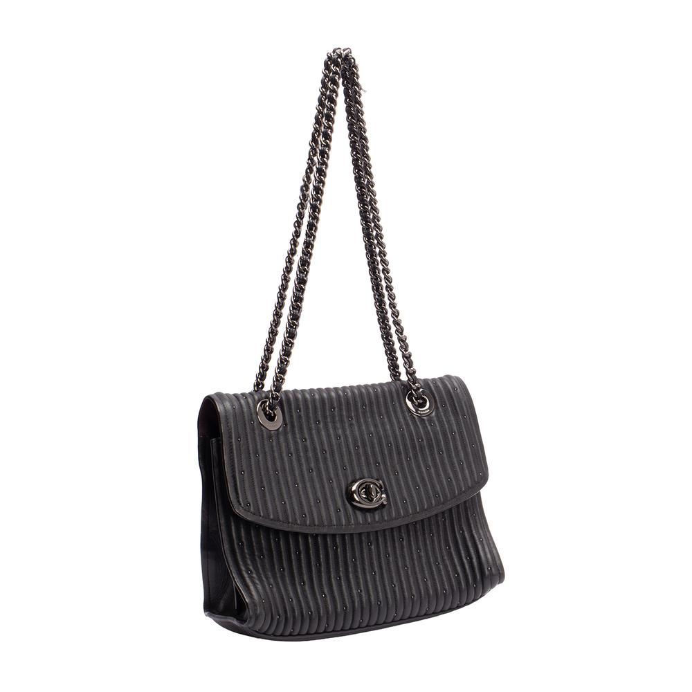 Coach Black Ribbed Crossbody Bag