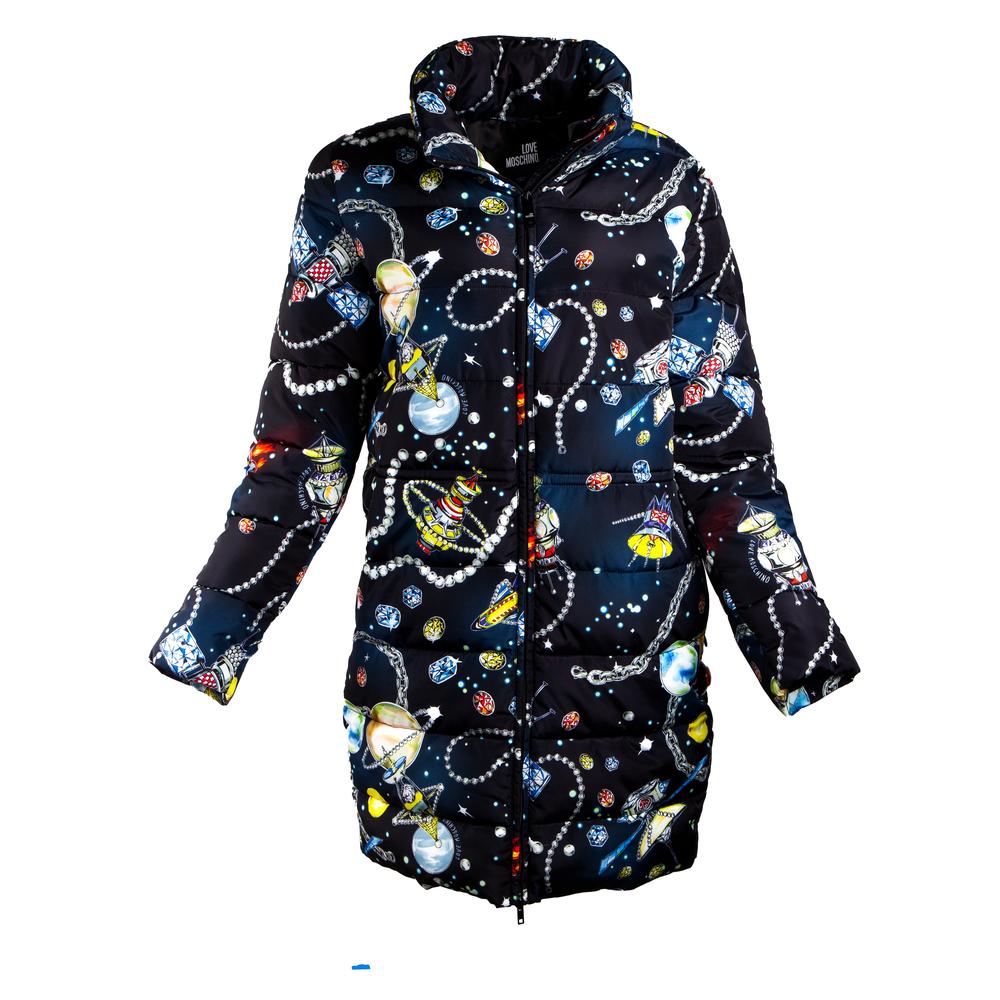 Love Moschino Interstellar And Jewels Print Puffer Jacket