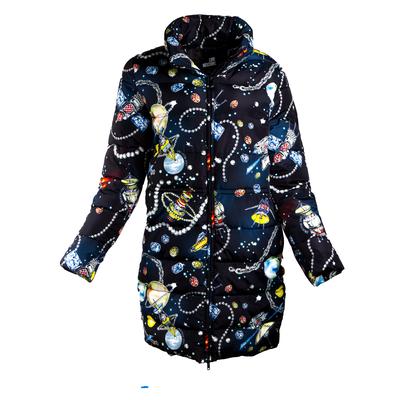 Love Moschino Interstellar and Jewels Print Puffer Jacket