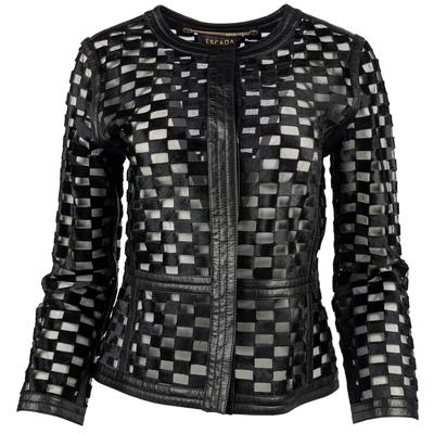 Escada Size 36 Black Leather Jacket