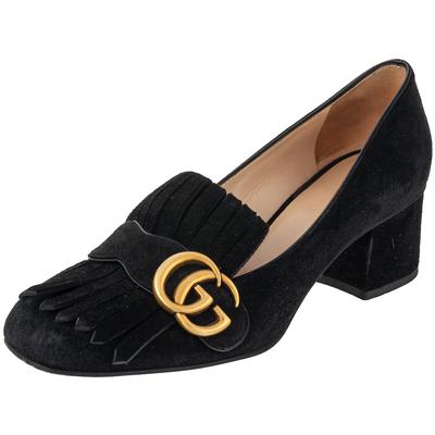 Gucci Size 37 Black Suede Shoes