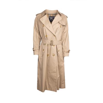 Burberry Tan Trench Coat With Belt