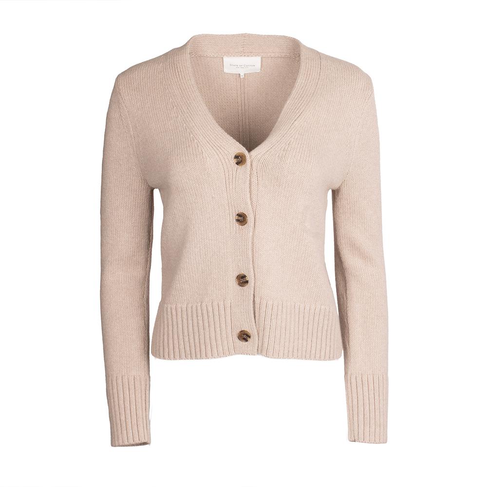 State Of Cotton Medium Beige Sweater