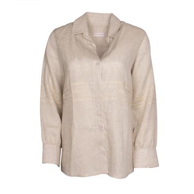 Ketty Tinoco Size 10 Taupe Button Up