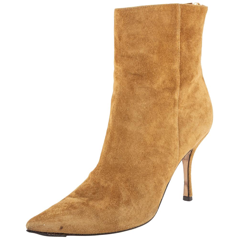 Jimmy Choo Size 39 Beige Suede Boots
