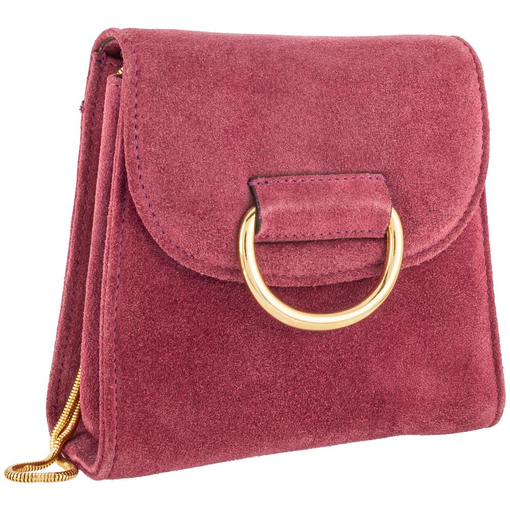 Little Liffner Pink Suede Evening Bag