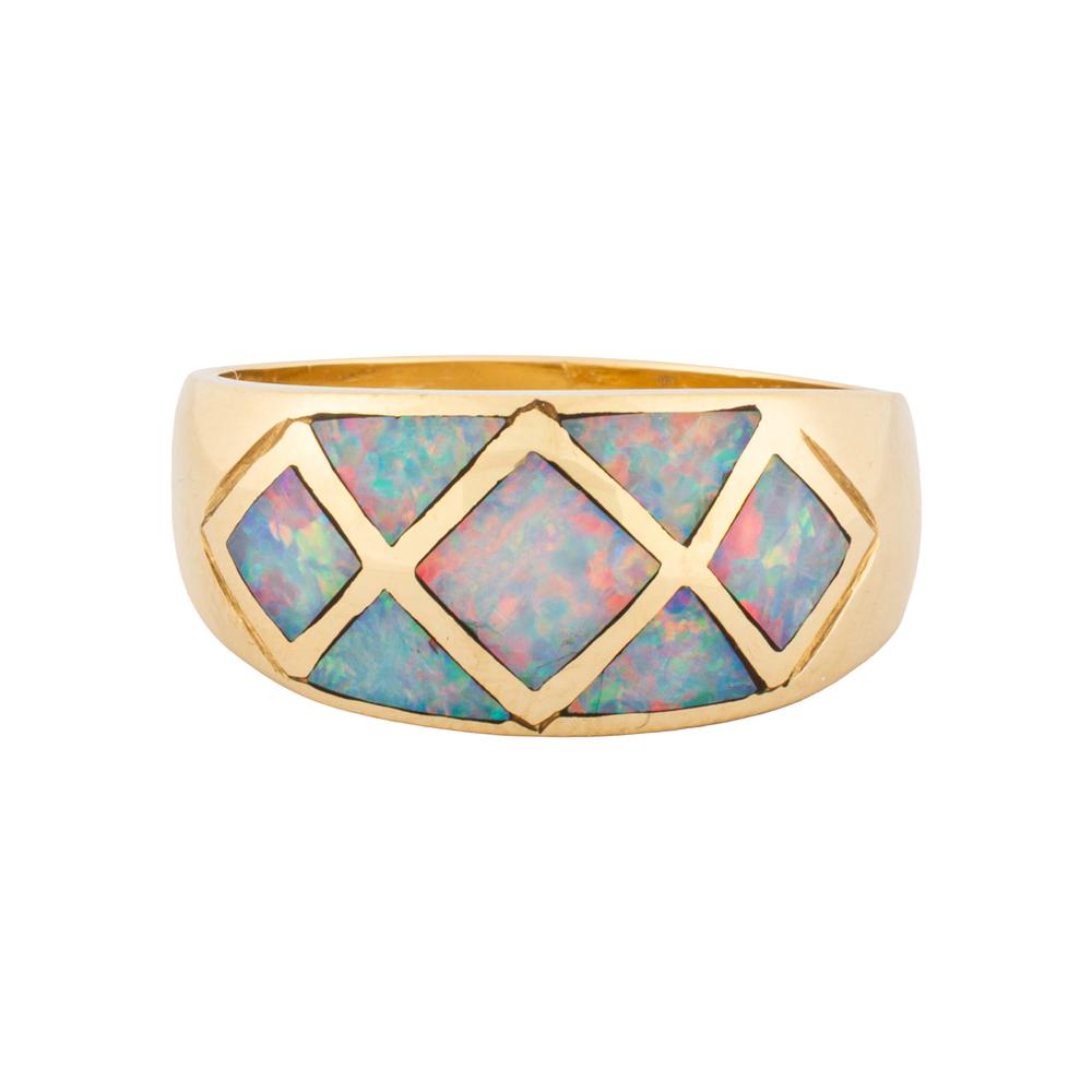 14k Gold Size 9 Opal Ring