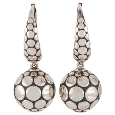 John Hardy Sterling Silver Dot Drop Earrings