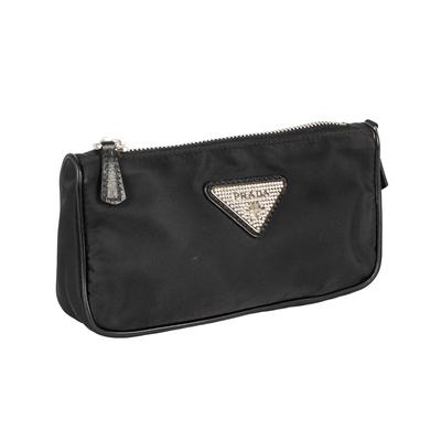 Prada Embellished Nylon Clutch