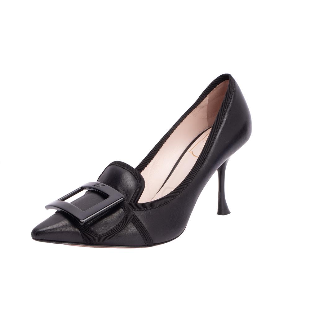 Roger Vivier Size 37.5 Black Heels