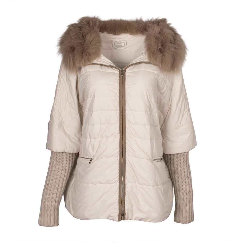 Agnona Size 44 White Cashmere Puffer
