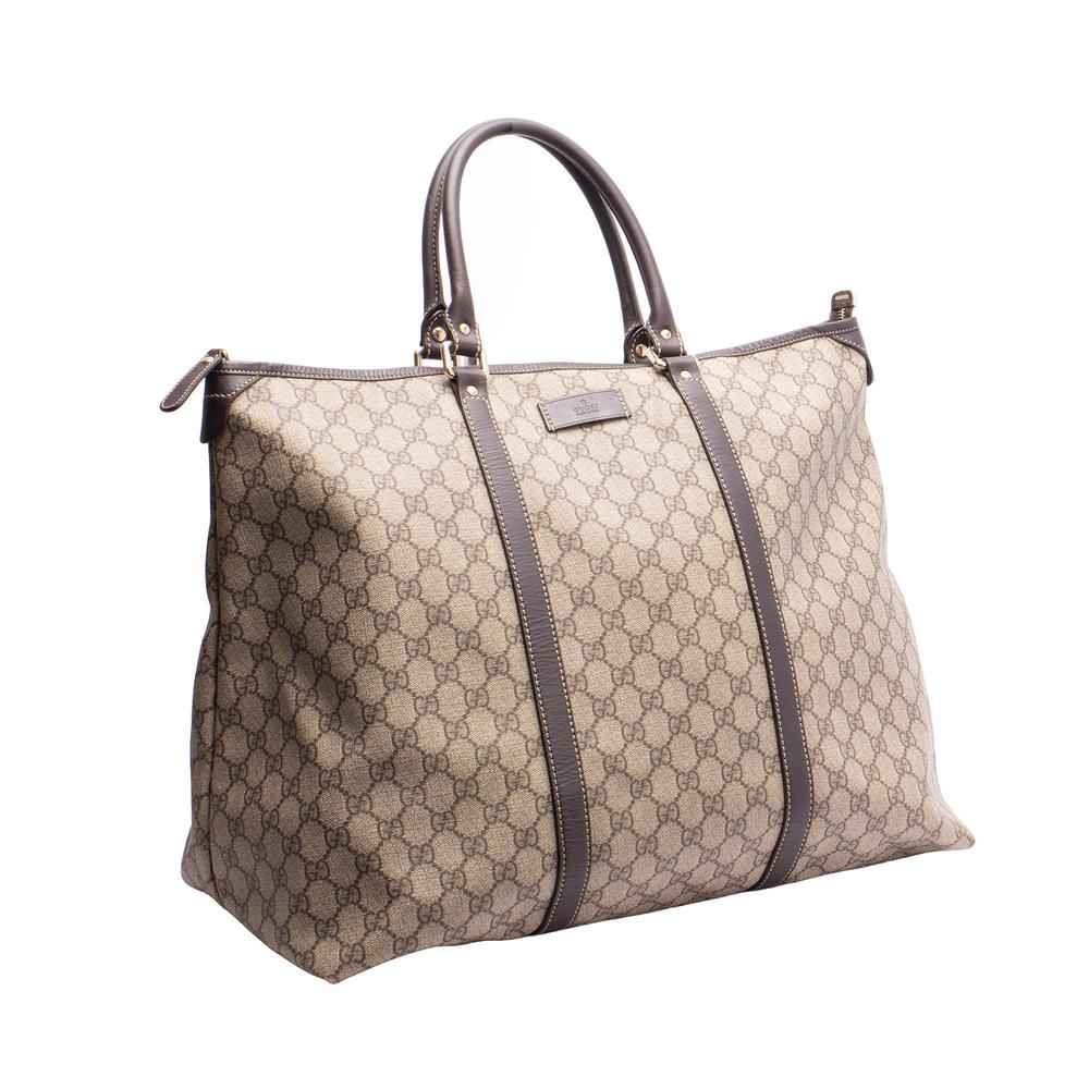 Gucci Taupe Monogram Canvas Tote