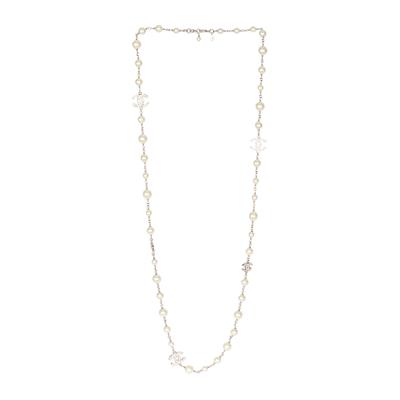 Chanel 11’ CC Pearl Station Necklace