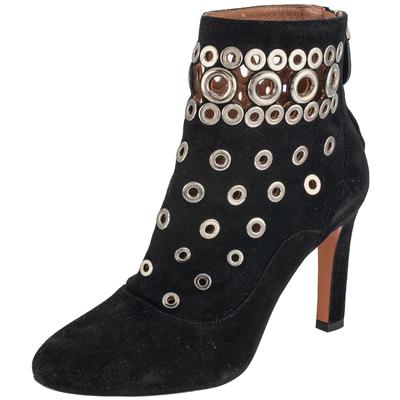 Alaia Size 37.5 Black Suede Boots