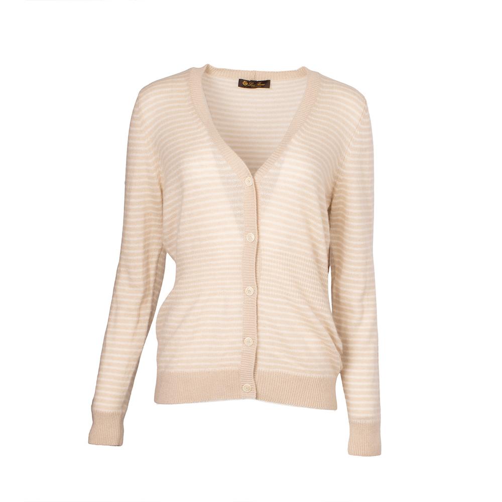 Loro Piana Size 50 Beige Cardigan
