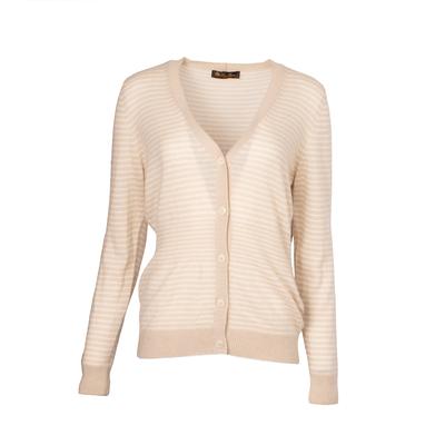 Loro Piana Size 50 Beige Cardigan
