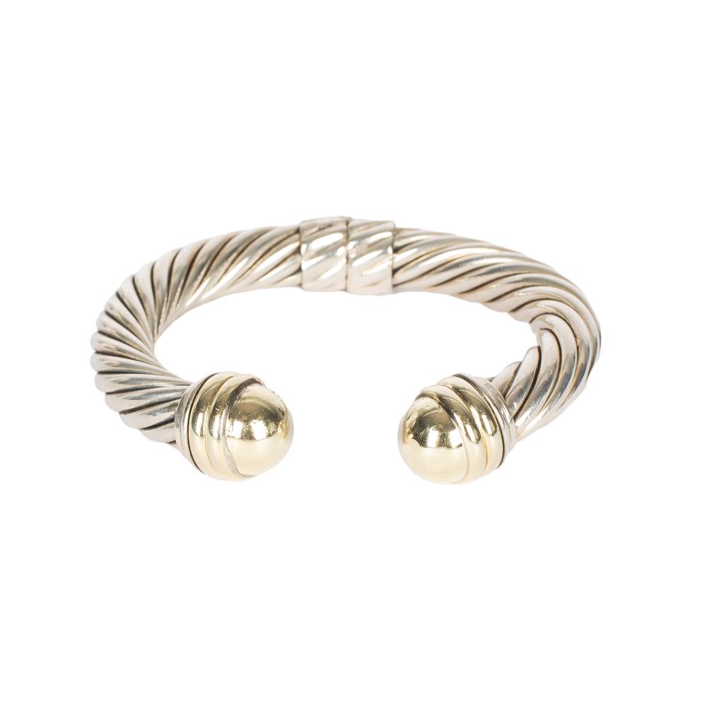David Yurman Two- Tone Dome Cable Classic Cuff