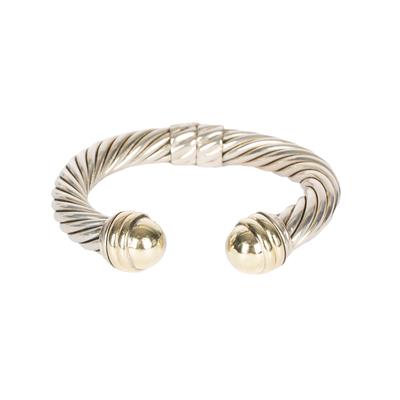 David Yurman Two-Tone Dome Cable Classic Cuff 