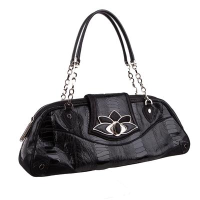 Judith Leiber Black Flap Handbag