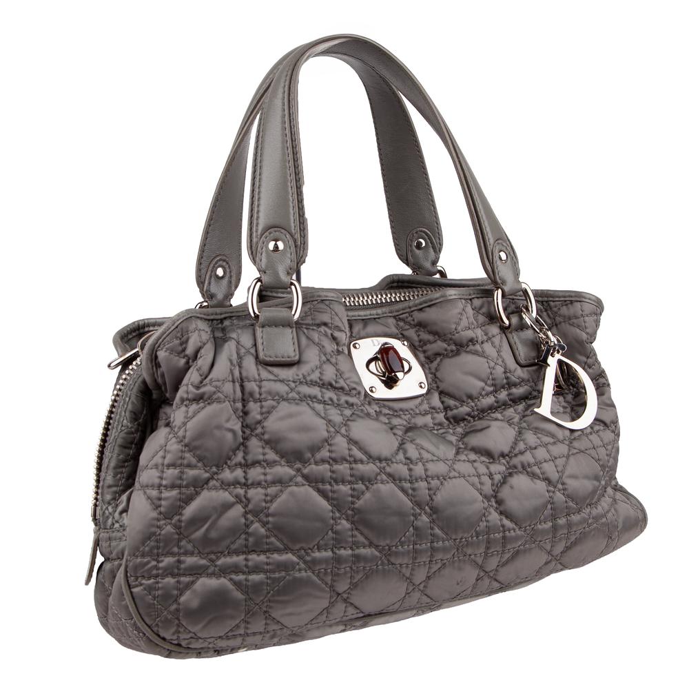 Christian Dior Grey Nylon Handbag