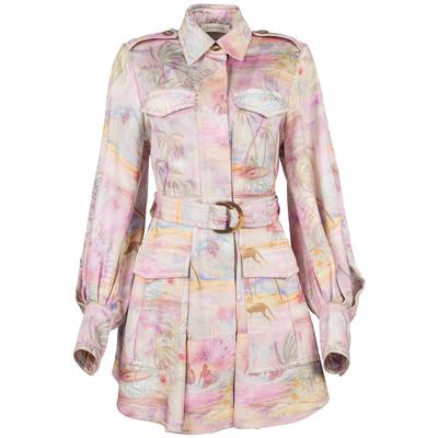Zimmerman Size 0 Multicolor Cargo Short Dress